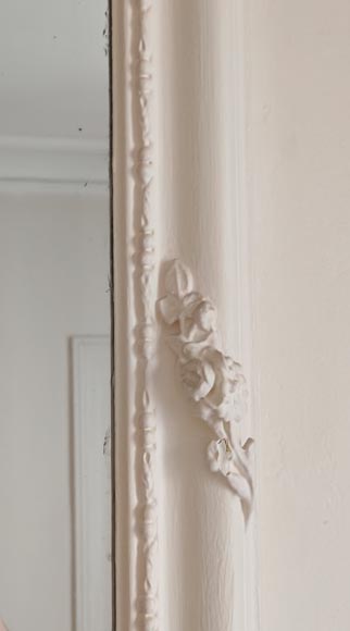 Trumeau de style Louis XV décoré d'une palmette et de fleurs Trumeau de style Louis XV décoré d'une palmette et de fleurs-4