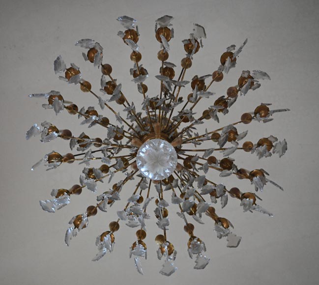 Lustre à vingt-quatre bras de lumière sur le modèle de lustres du château de Versailles, XXe siècle Lustre à vingt-quatre bras de lumière sur le modèle de lustres du château de Versailles, XXe siècle-14