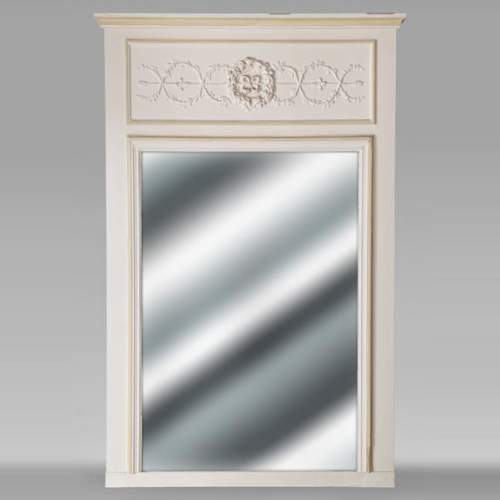 Trumeau de style Louis XVI à petite couronne de fleurs