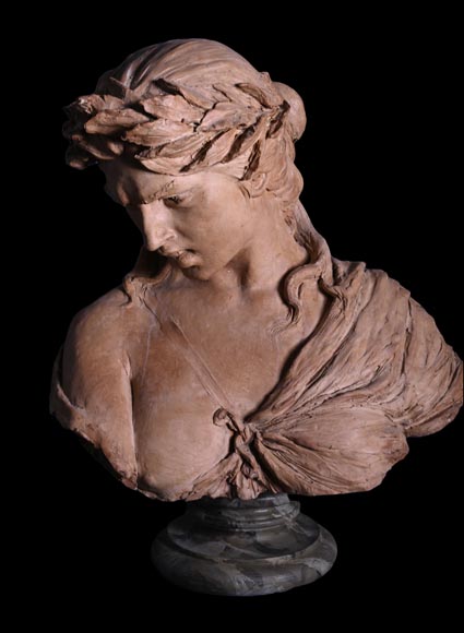 Quatre bustes d’expression en terre cuite, XIXe siècle Quatre bustes d’expression en terre cuite, XIXe siècle-2