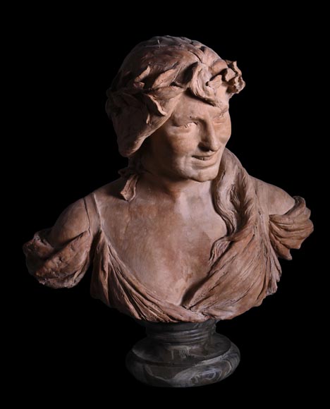 Quatre bustes d’expression en terre cuite, XIXe siècle Quatre bustes d’expression en terre cuite, XIXe siècle-4