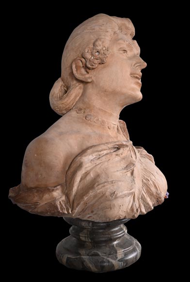 Quatre bustes d’expression en terre cuite, XIXe siècle Quatre bustes d’expression en terre cuite, XIXe siècle-7