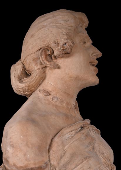 Quatre bustes d’expression en terre cuite, XIXe siècle Quatre bustes d’expression en terre cuite, XIXe siècle-8