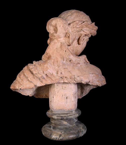 Quatre bustes d’expression en terre cuite, XIXe siècle Quatre bustes d’expression en terre cuite, XIXe siècle-9