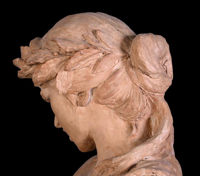 Quatre bustes d’expression en terre cuite, XIXe siècle Quatre bustes d’expression en terre cuite, XIXe siècle-10