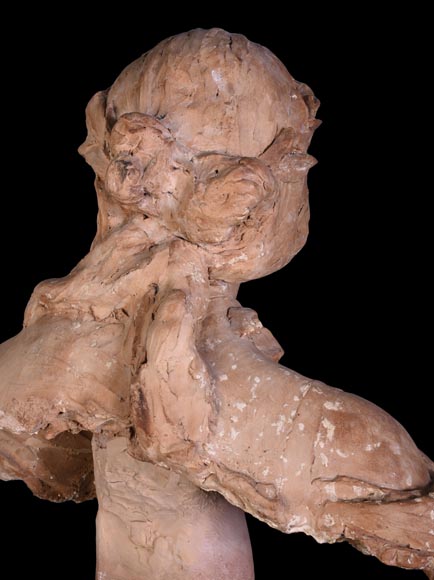 Quatre bustes d’expression en terre cuite, XIXe siècle Quatre bustes d’expression en terre cuite, XIXe siècle-11