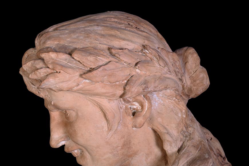 Quatre bustes d’expression en terre cuite, XIXe siècle Quatre bustes d’expression en terre cuite, XIXe siècle-12