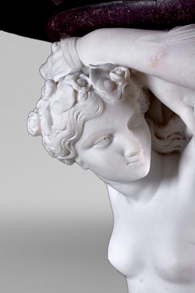 Jean-Jacques FEUCHÈRE (attribué à), Jardinière aux trois tritonnes en porphyre et en marbre, première moitié du XIXe siècle Jean-Jacques FEUCHÈRE (attribué à), Jardinière aux trois tritonnes en porphyre et en marbre, première moitié du XIXe siècle-7