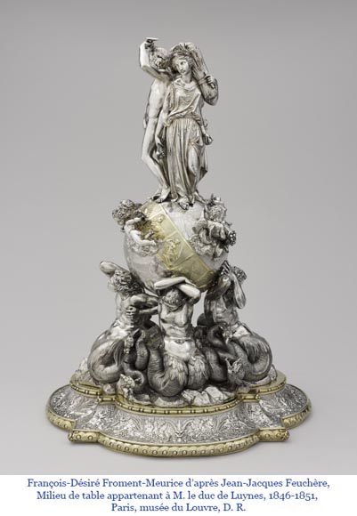 Jean-Jacques FEUCHÈRE (attribué à), Jardinière aux trois tritonnes en porphyre et en marbre, première moitié du XIXe siècle Jean-Jacques FEUCHÈRE (attribué à), Jardinière aux trois tritonnes en porphyre et en marbre, première moitié du XIXe siècle-14