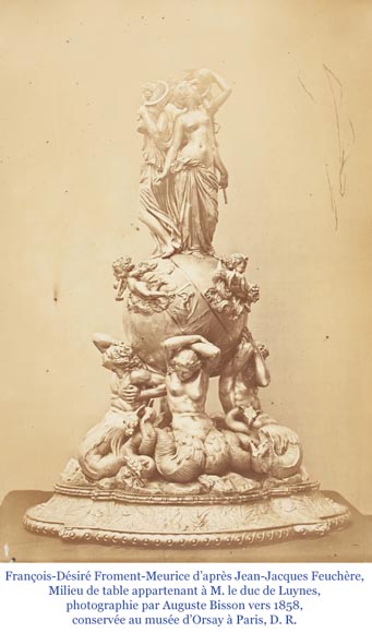 Jean-Jacques FEUCHÈRE (attribué à), Jardinière aux trois tritonnes en porphyre et en marbre, première moitié du XIXe siècle Jean-Jacques FEUCHÈRE (attribué à), Jardinière aux trois tritonnes en porphyre et en marbre, première moitié du XIXe siècle-15