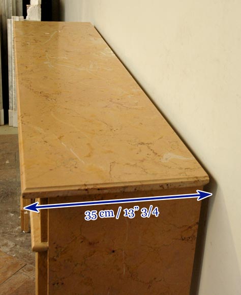 Cheminée de style Louis XVI en marbre jaune  Cheminée de style Louis XVI en marbre jaune -6