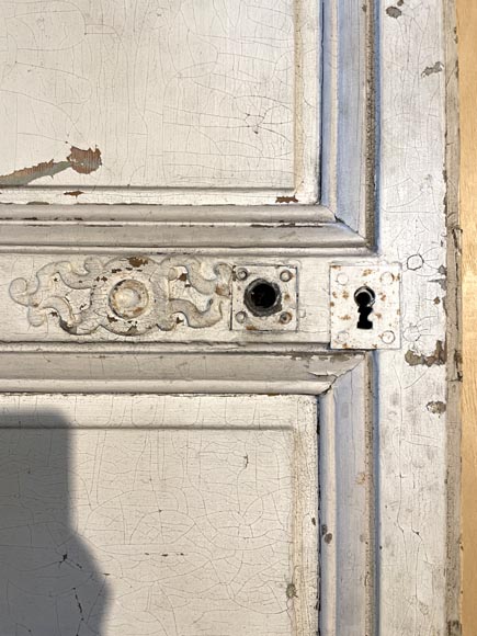 Porte moulurée en bois peint Porte moulurée en bois peint-3