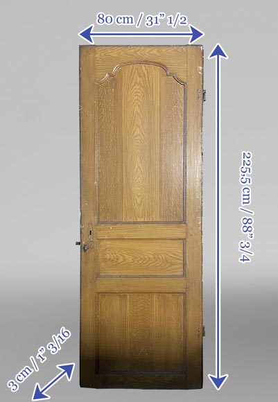 Porte moulurée en bois résineux, peinte à l'imitation du chêne Porte moulurée en bois résineux, peinte à l'imitation du chêne-9