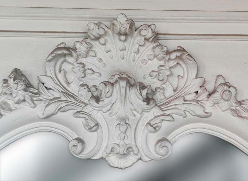 Trumeau de style Louis XV décoré d'une belle coquille Trumeau de style Louis XV décoré d'une belle coquille-1