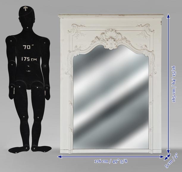 Trumeau de style Louis XV décoré d'une belle coquille Trumeau de style Louis XV décoré d'une belle coquille-6