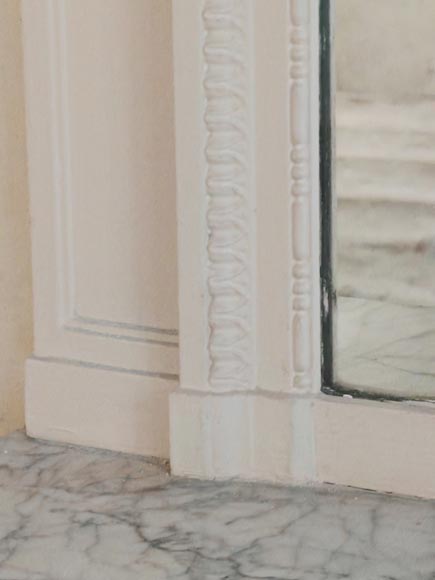 Trumeau de style Louis XVI décoré d'une couronne de fleurs Trumeau de style Louis XVI décoré d'une couronne de fleurs-6