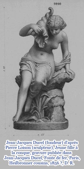Fonderie DUCEL d’après Pierre LOISON, Jeune fille à la conque, milieu du XIXe siècle Fonderie DUCEL d’après Pierre LOISON, Jeune fille à la conque, milieu du XIXe siècle-21