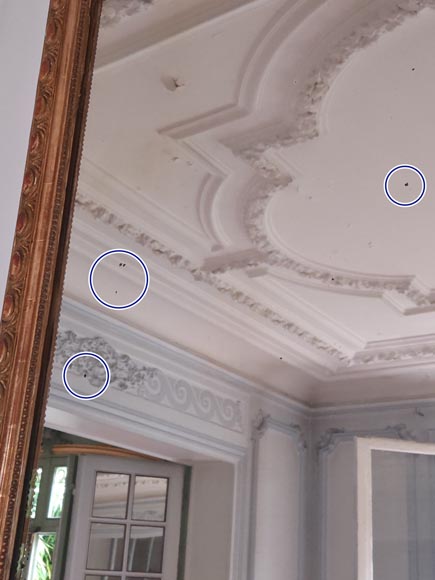 Trumeau de style Louis XV doré orné d'une palmette ajourée Trumeau de style Louis XV doré orné d'une palmette ajourée-7