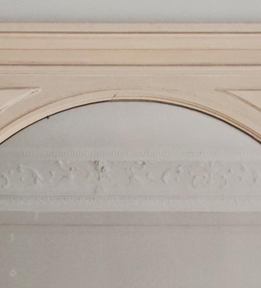 Trumeau de style Louis XVI avec miroir au dessus en demi-rond Trumeau de style Louis XVI avec miroir au dessus en demi-rond-1