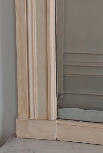 Trumeau de style Louis XVI avec miroir au dessus en demi-rond Trumeau de style Louis XVI avec miroir au dessus en demi-rond-3