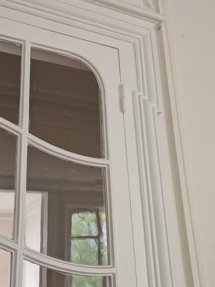 Paire de doubles portes de style Napoléon III à petits carreaux vitrés Paire de doubles portes de style Napoléon III à petits carreaux vitrés-8