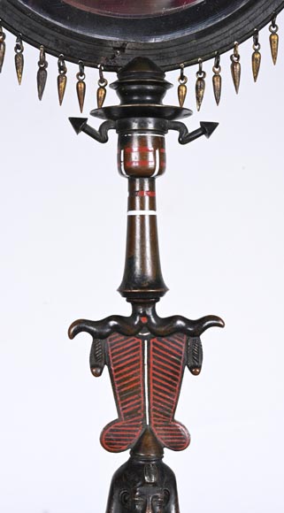 Giuseppe PARVIS (attribué à), Miroir égyptisant, vers 1900 Giuseppe PARVIS (attribué à), Miroir égyptisant, vers 1900-9