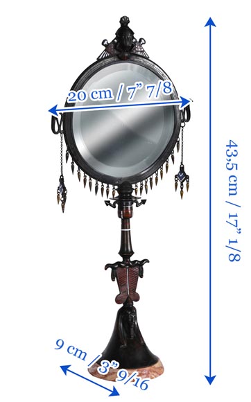 Giuseppe PARVIS (attribué à), Miroir égyptisant, vers 1900 Giuseppe PARVIS (attribué à), Miroir égyptisant, vers 1900-12