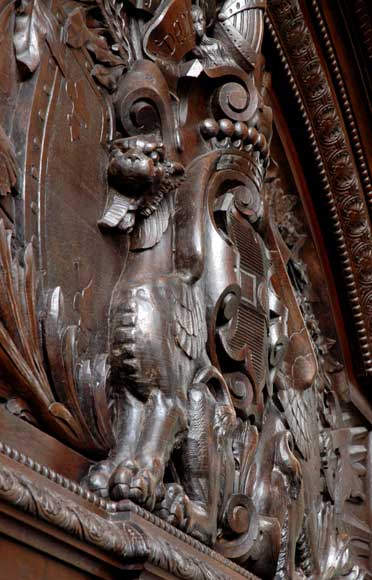 Grande cheminée ancienne à hotte en chêne  Grande cheminée ancienne à hotte en chêne -11