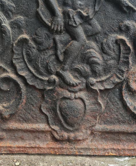 Plaque de cheminée de style Louis XV avec représentation d'Apollon Plaque de cheminée de style Louis XV avec représentation d'Apollon-3