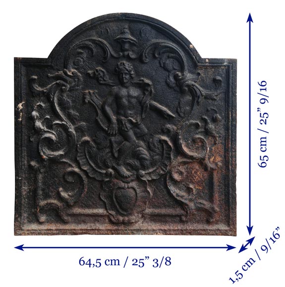 Plaque de cheminée de style Louis XV avec représentation d'Apollon Plaque de cheminée de style Louis XV avec représentation d'Apollon-7