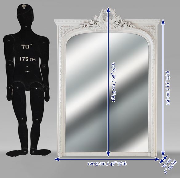 Trumeau de style Louis XVI surmonté d'un carquois et d'une torche Trumeau de style Louis XVI surmonté d'un carquois et d'une torche-5