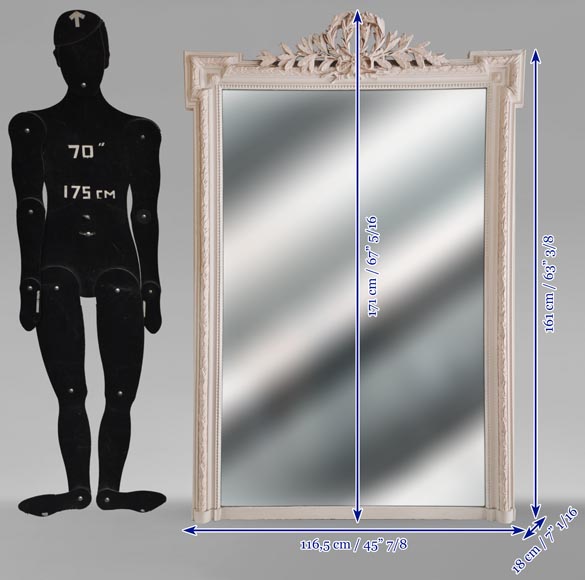 Trumeau de style Louis XVI surmonté d'une double couronne de laurier Trumeau de style Louis XVI surmonté d'une double couronne de laurier-7