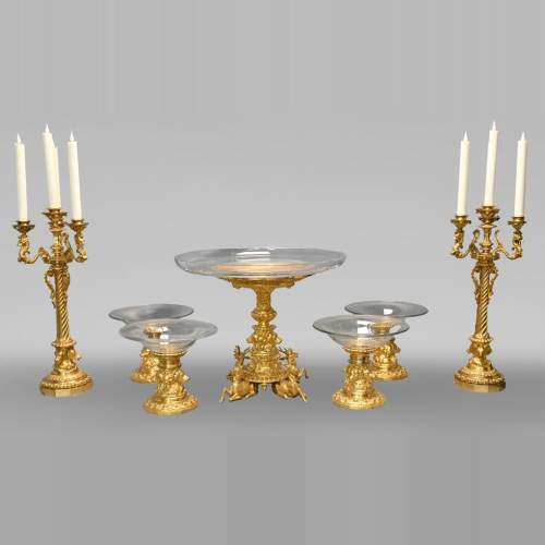 THOMIRE & Cie, Surtout de table sur le thème de la chasse, avant 1853