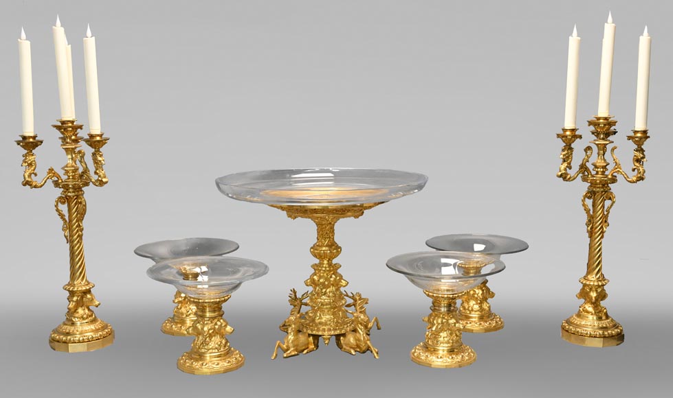 THOMIRE & Cie, Surtout de table sur le thème de la chasse, avant 1853 THOMIRE & Cie, Surtout de table sur le thème de la chasse, avant 1853-0