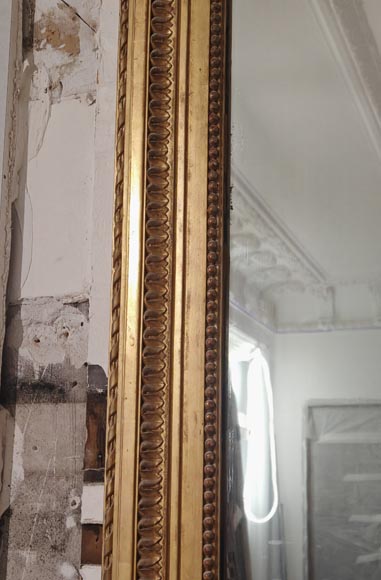 Grand trumeau doré de style Napoléon III à guirlande de laurier Grand trumeau doré de style Napoléon III à guirlande de laurier-5