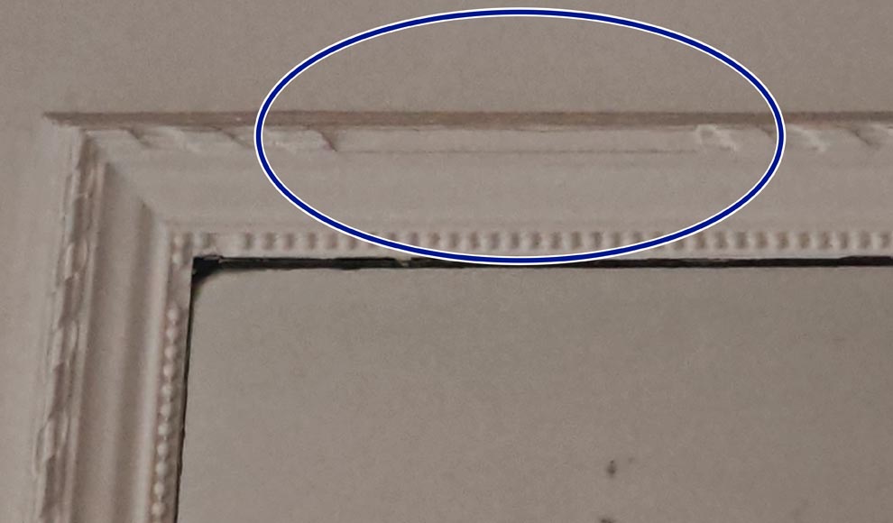 Trumeau de style Louis XVI décoré d'un perlé Trumeau de style Louis XVI décoré d'un perlé-2