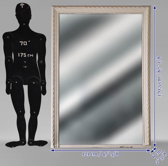 Trumeau de style Louis XVI décoré d'un perlé Trumeau de style Louis XVI décoré d'un perlé-6