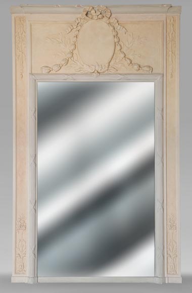 Trumeau de style Louis XVI à médaillon Trumeau de style Louis XVI à médaillon-0