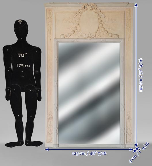 Trumeau de style Louis XVI à médaillon Trumeau de style Louis XVI à médaillon-6