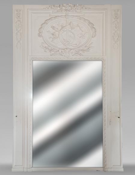 Trumeau de style Louis XVI aux instruments de musique Trumeau de style Louis XVI aux instruments de musique-0