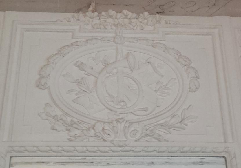 Trumeau de style Louis XVI aux instruments de musique Trumeau de style Louis XVI aux instruments de musique-1