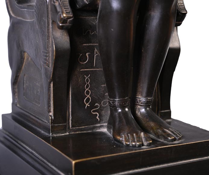 Encrier Napoléon III d’inspiration égyptienne, fin du XIXe siècle Encrier Napoléon III d’inspiration égyptienne, fin du XIXe siècle-7