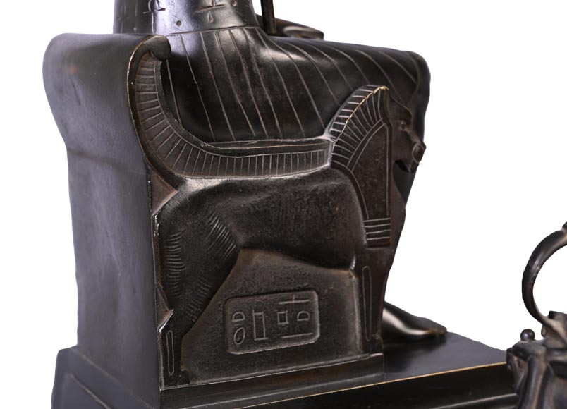 Encrier Napoléon III d’inspiration égyptienne, fin du XIXe siècle Encrier Napoléon III d’inspiration égyptienne, fin du XIXe siècle-10