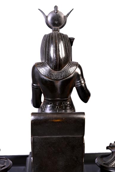 Encrier Napoléon III d’inspiration égyptienne, fin du XIXe siècle Encrier Napoléon III d’inspiration égyptienne, fin du XIXe siècle-13