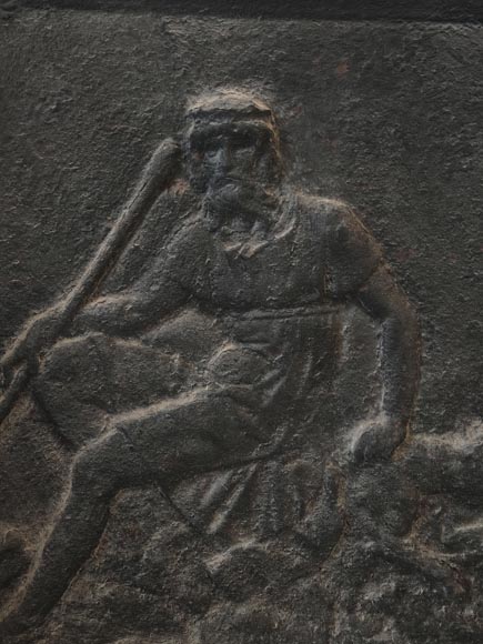 Plaque de cheminée représentant Pluton accompagné de Cerbère Plaque de cheminée représentant Pluton accompagné de Cerbère-1