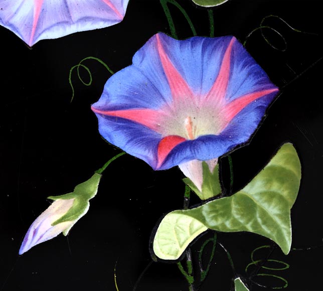 Julien-Nicolas RIVART, guéridon de style Napoléon III – Marqueterie florale sur plateau en marbre Julien-Nicolas RIVART, guéridon de style Napoléon III – Marqueterie florale sur plateau en marbre-4