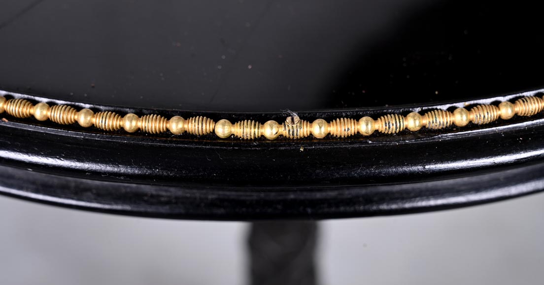 Julien-Nicolas RIVART, guéridon de style Napoléon III – Marqueterie florale sur plateau en marbre Julien-Nicolas RIVART, guéridon de style Napoléon III – Marqueterie florale sur plateau en marbre-5