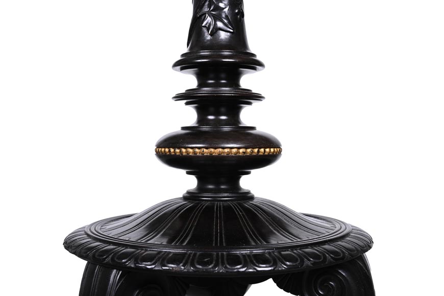 Julien-Nicolas RIVART, guéridon de style Napoléon III – Marqueterie florale sur plateau en marbre Julien-Nicolas RIVART, guéridon de style Napoléon III – Marqueterie florale sur plateau en marbre-8