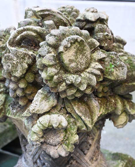 Paire de corbeilles de fleurs en pierre Paire de corbeilles de fleurs en pierre-7