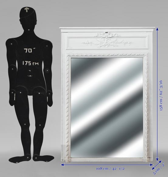 Petit Trumeau de style Louis XVI orné d'un ruban Petit Trumeau de style Louis XVI orné d'un ruban-5